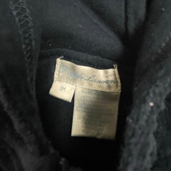 Ralph Lauren Navy Unisex Baby Hooded Velour Full Zip Jacket Size 9 Mo - Picture 3 of 3